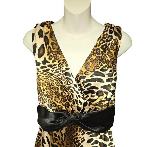 Vintage Rabbit Rabbit Rabbit Designs Women 12 Dress Animal Print Leopard Cheetah - Picture 3 of 14